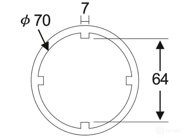 Головка для гайки выходного вала трансмиссии 3/4" 64мм 4-гранная (SCANIA) JTC