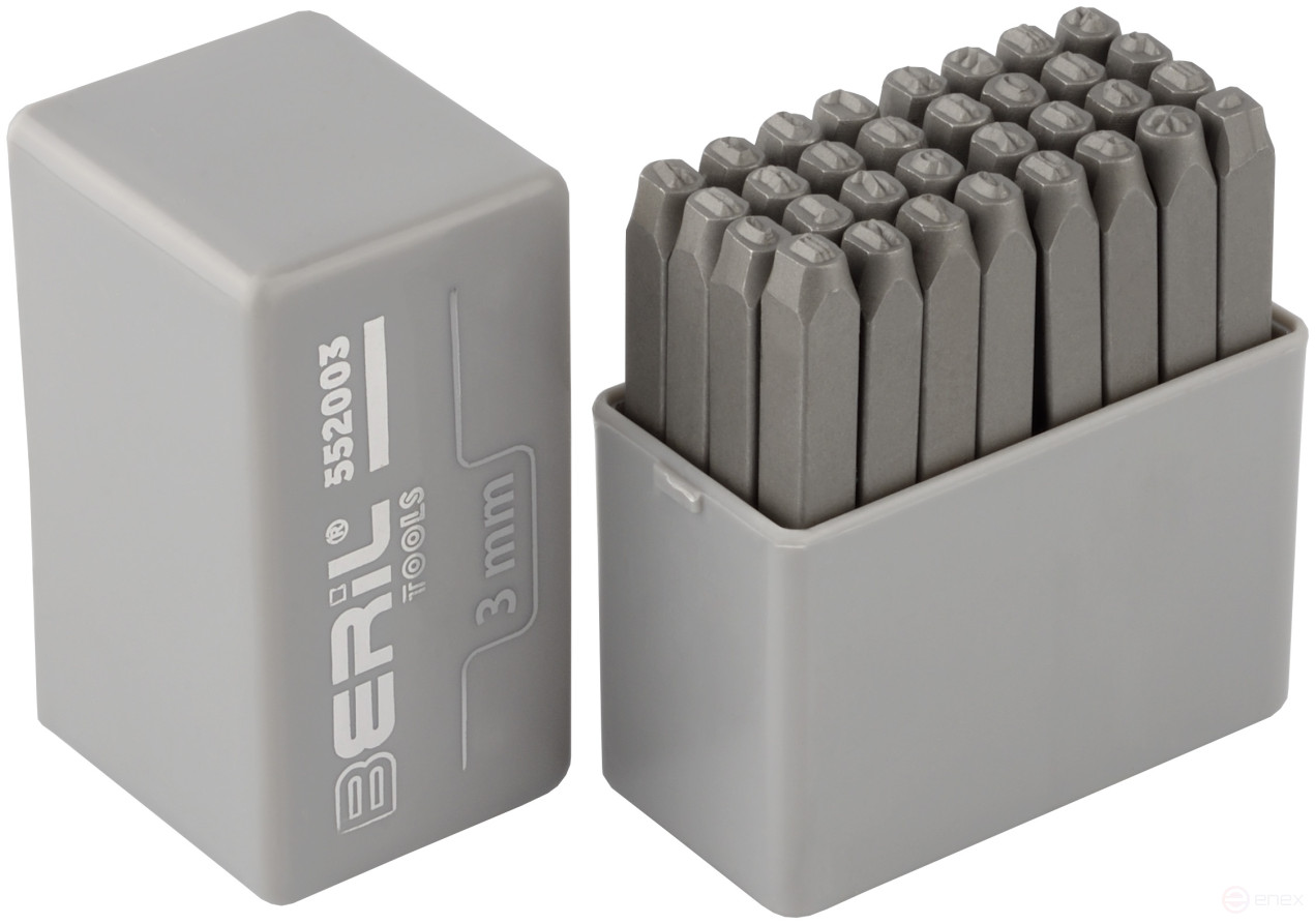 Набор клейм буквенных кириллица 3мм (стальные) BERIL