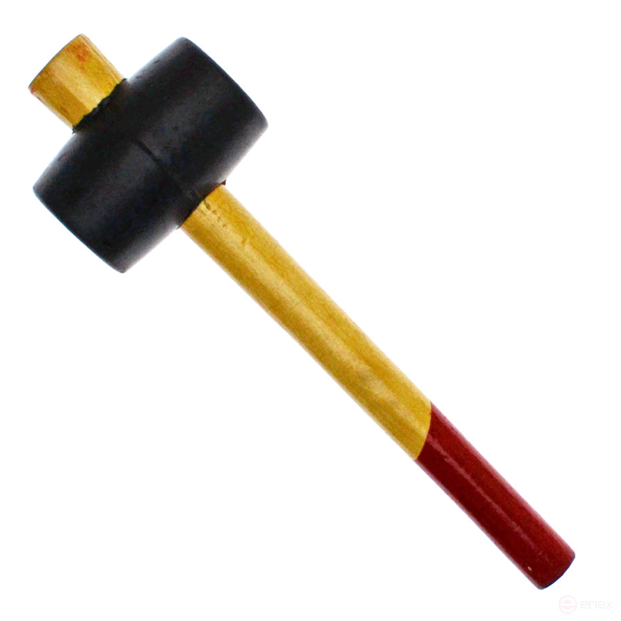 Киянка резиновая, черная, деревянная ручка 250гр, ЧЕГЛОК (30/60)