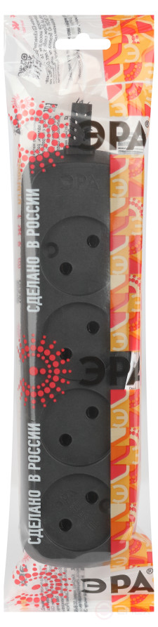 ERA KX-4-B block 4 sockets without grounding black