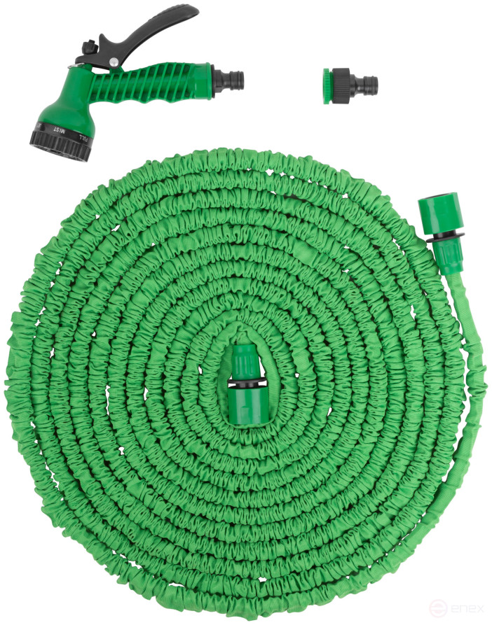 Watering kit (7.5-22.5 m stretchable hose and Watering gun, 7 modes)