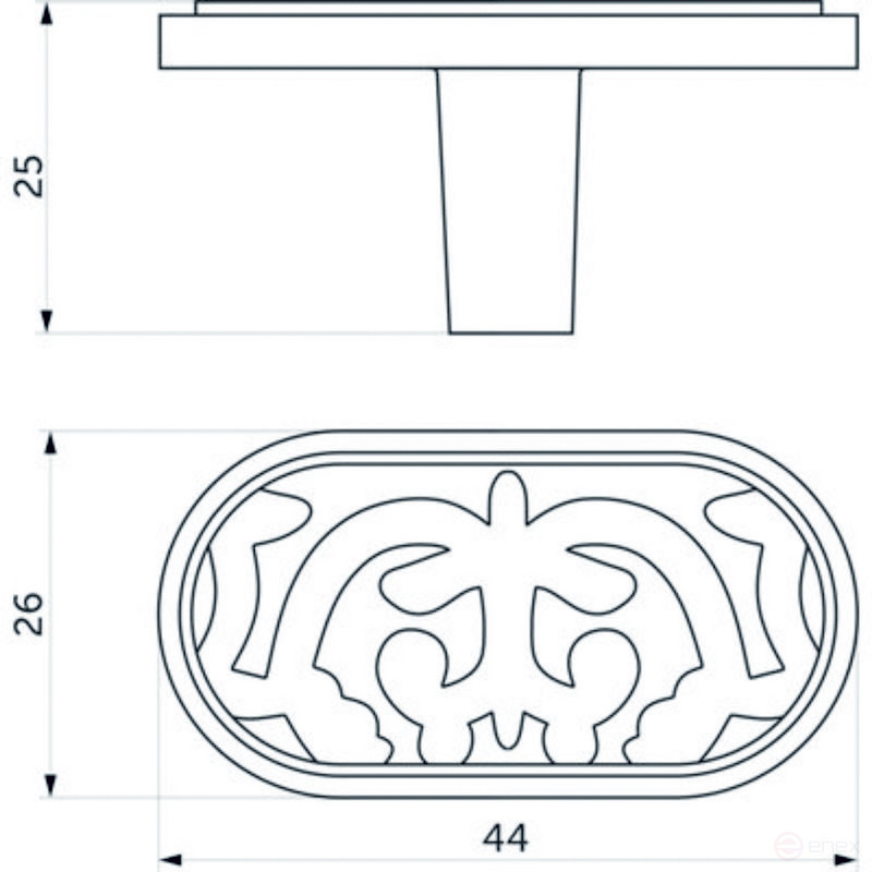 Pen meb. button met. ELIN old gold AKS