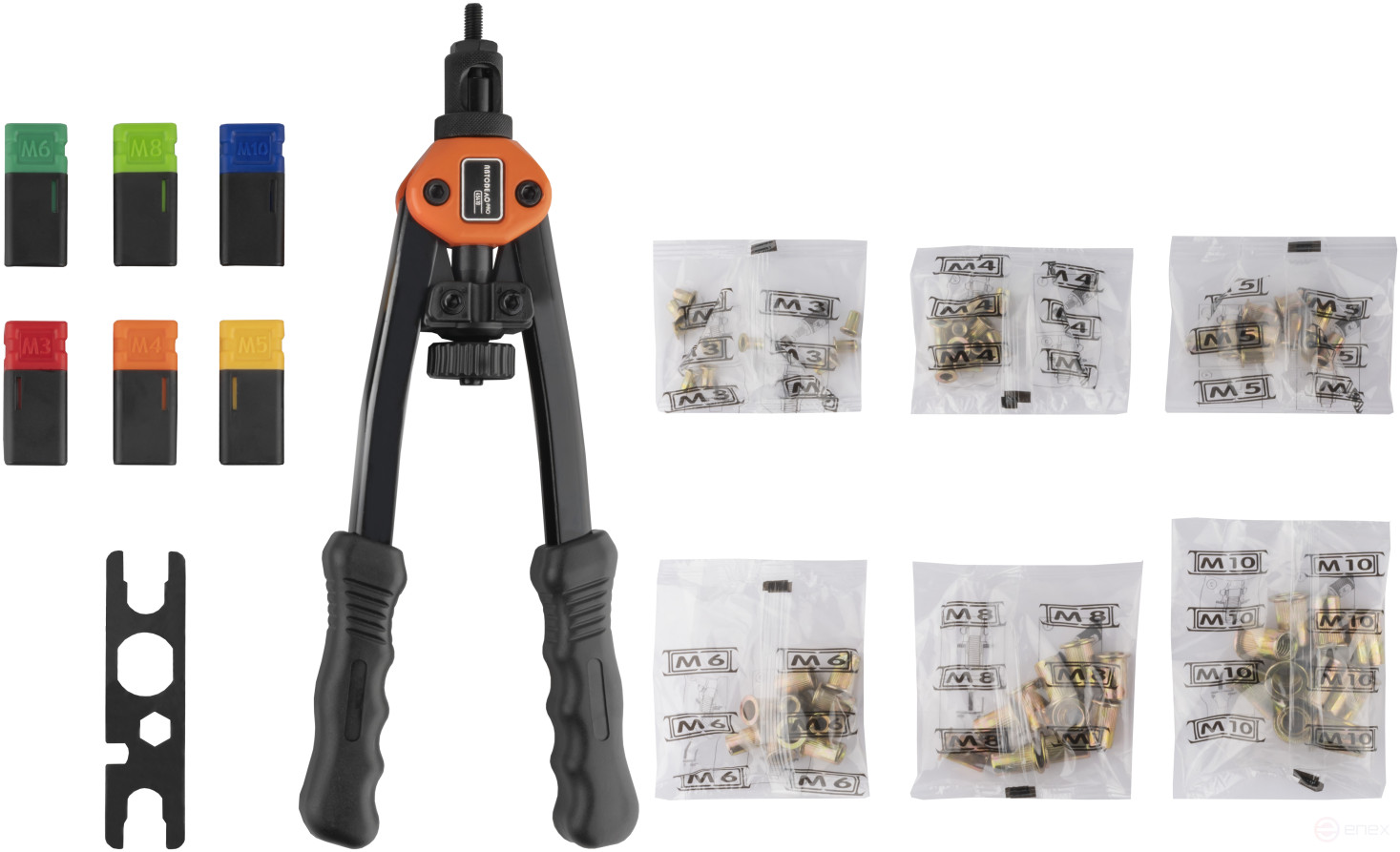 Two-handed riveter for threaded (M3-M10) rivets (L-330 mm) Avtodor PRO 45410