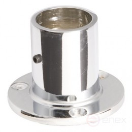 Крепление (розетка) трубы d25 (510Е) высокое, хром AKS