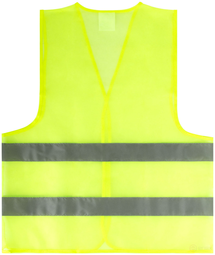 Yellow signal vest, 2 horizontal stripes, 60 gr., size XL