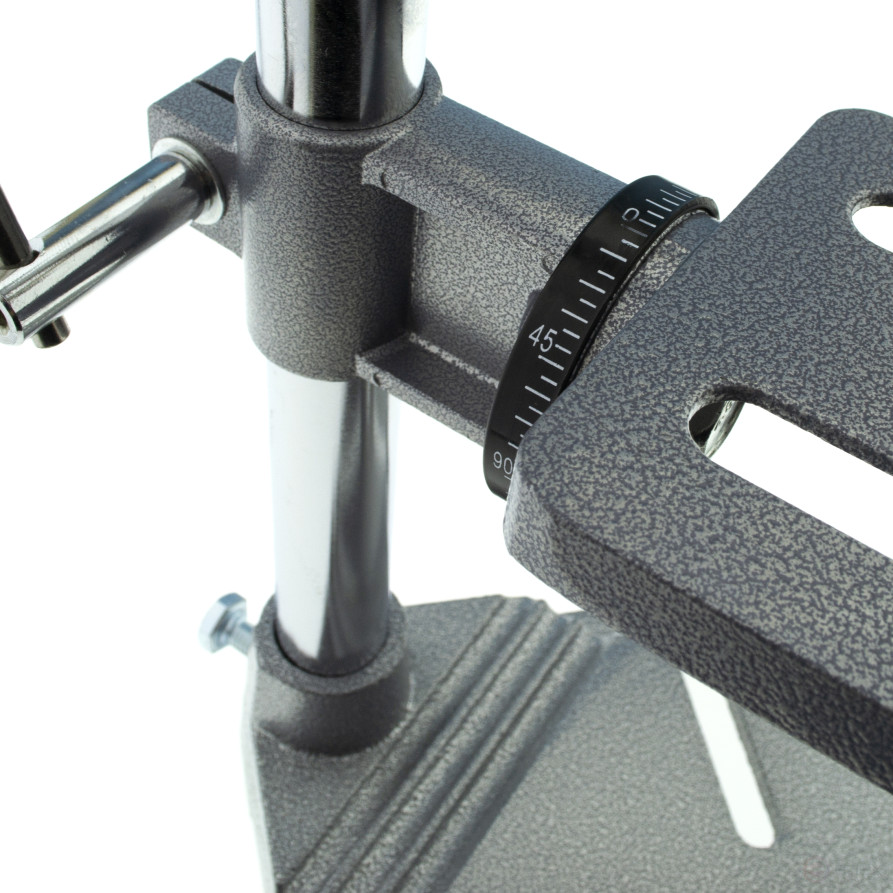 Drill stand with additional worktable 230x155mm, fit 39-43mm, working stroke 60mm, Cheglock