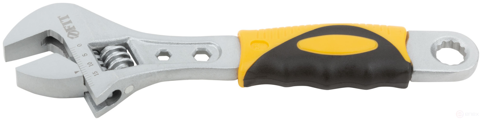 Adjustable key "Classic", scale, magnification.gripper, rubberized.handle 150mm (21mm)