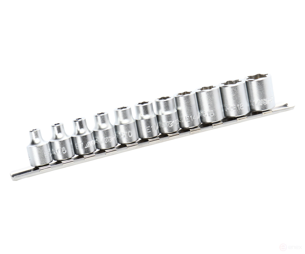 Набор головок STAR SOCHET 3/8" E5-E20 11 предметов JTC