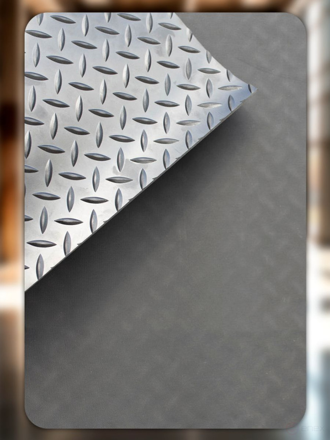 Floor covering rolled 1x10m "Herringbone", black