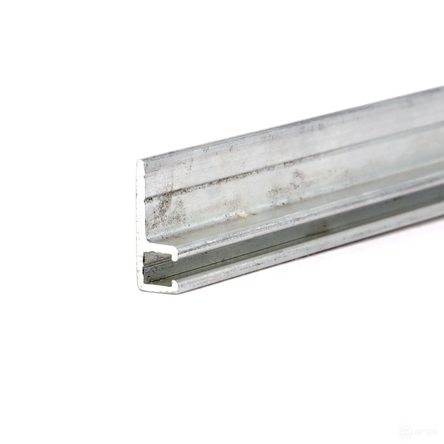 The profile is F-shaped 2500*17,5*6,5 (base 4.0), material anodized aluminum (EB-1254)