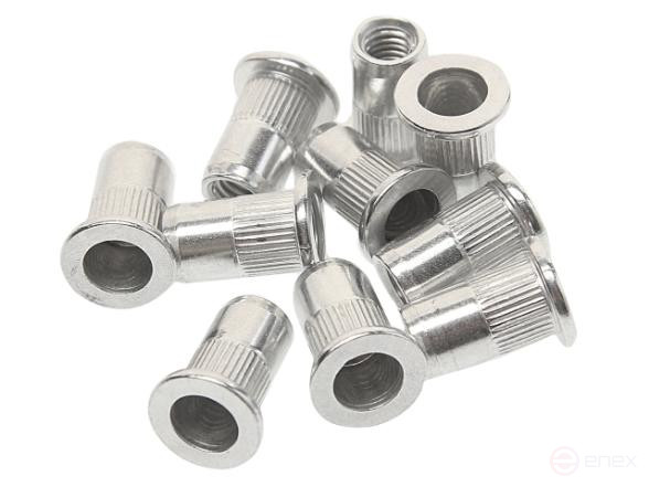 Заклепка резьбовая M6х1мм алюминиевая 10шт. JTC