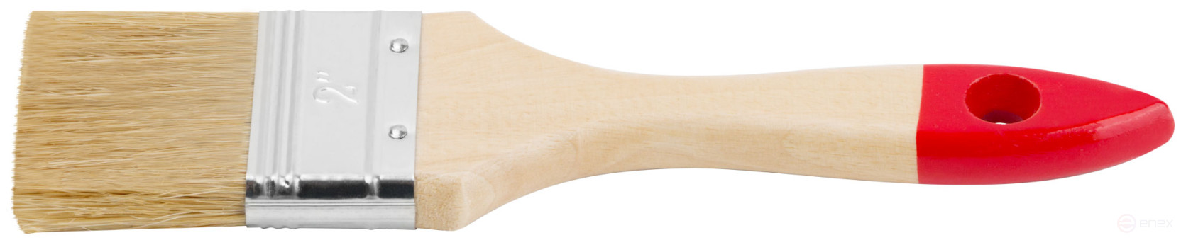 Кисть флейцевая "Оптима", натур. cветлая щетина, деревянная ручка 2" (50 мм)
