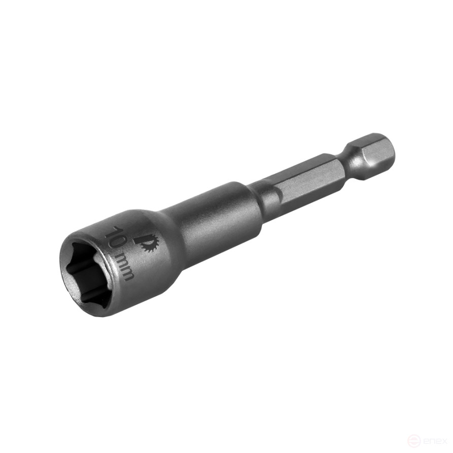 Головка торцевая ПРАКТИКА "Профи" магнитная 10 х 65 мм с хвостовиком HEX 1/4" (1шт), блистер (035-141)
