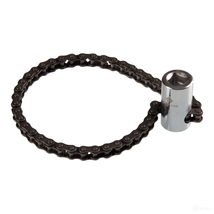 Oil filter puller, 60-120 mm, 1/2", chain KING TONY 3209-120