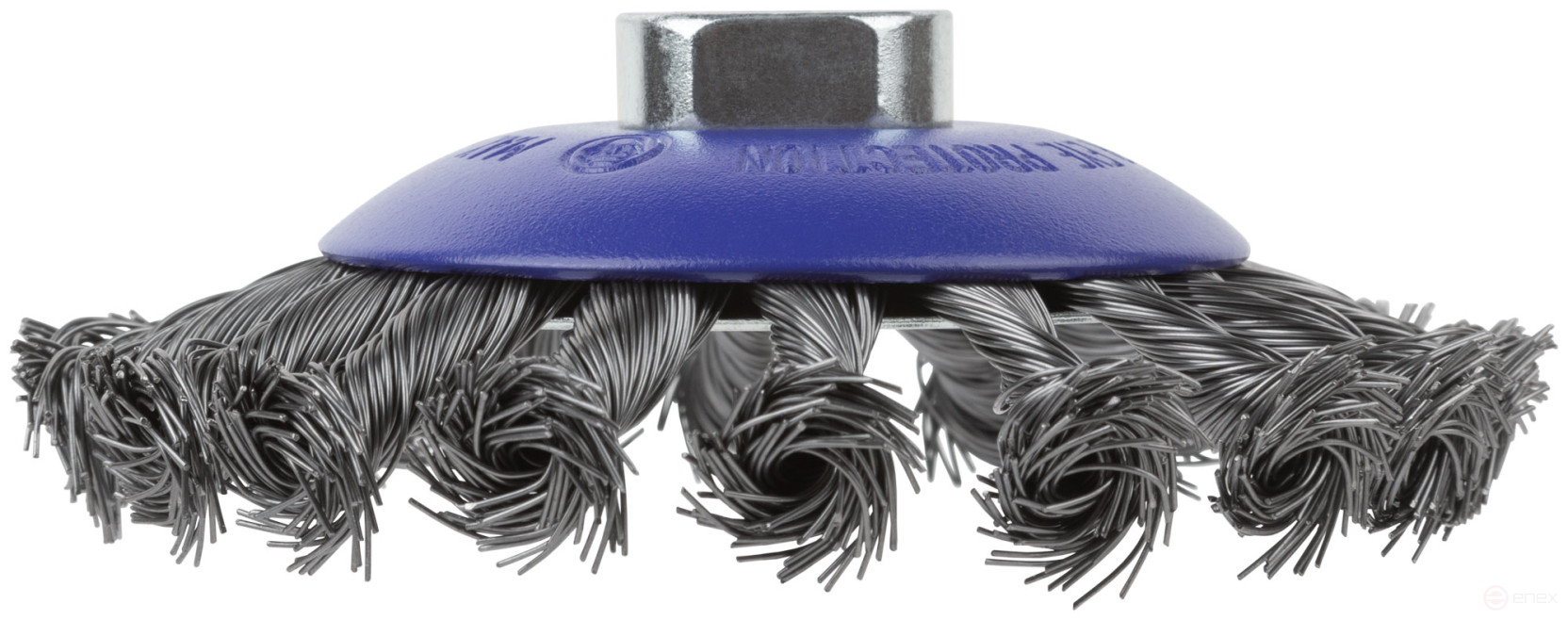 Щетка для УШМ, М14, тип "Тарелка", крученая проволока 0,5 мм, 115 мм, блистер, CUTOP Profi