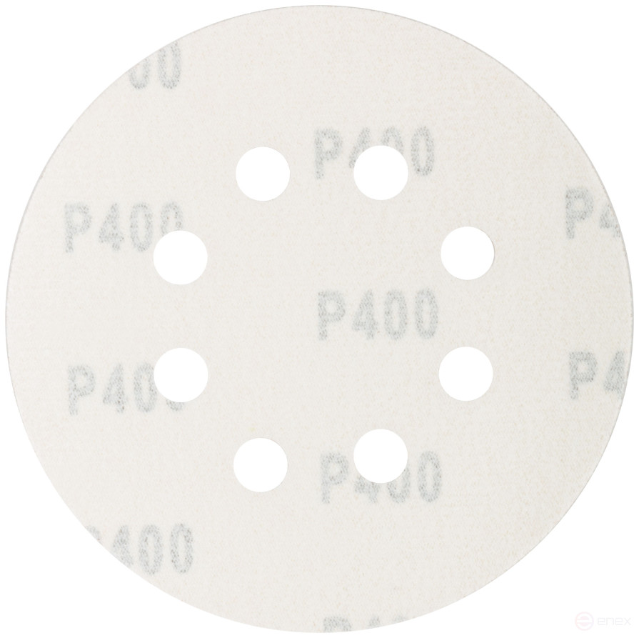 Круги абразивные шлифовальные перфорированные на ворсовой основе под "липучку" (Р400, 125 мм, 5шт.), CUTOP Profi