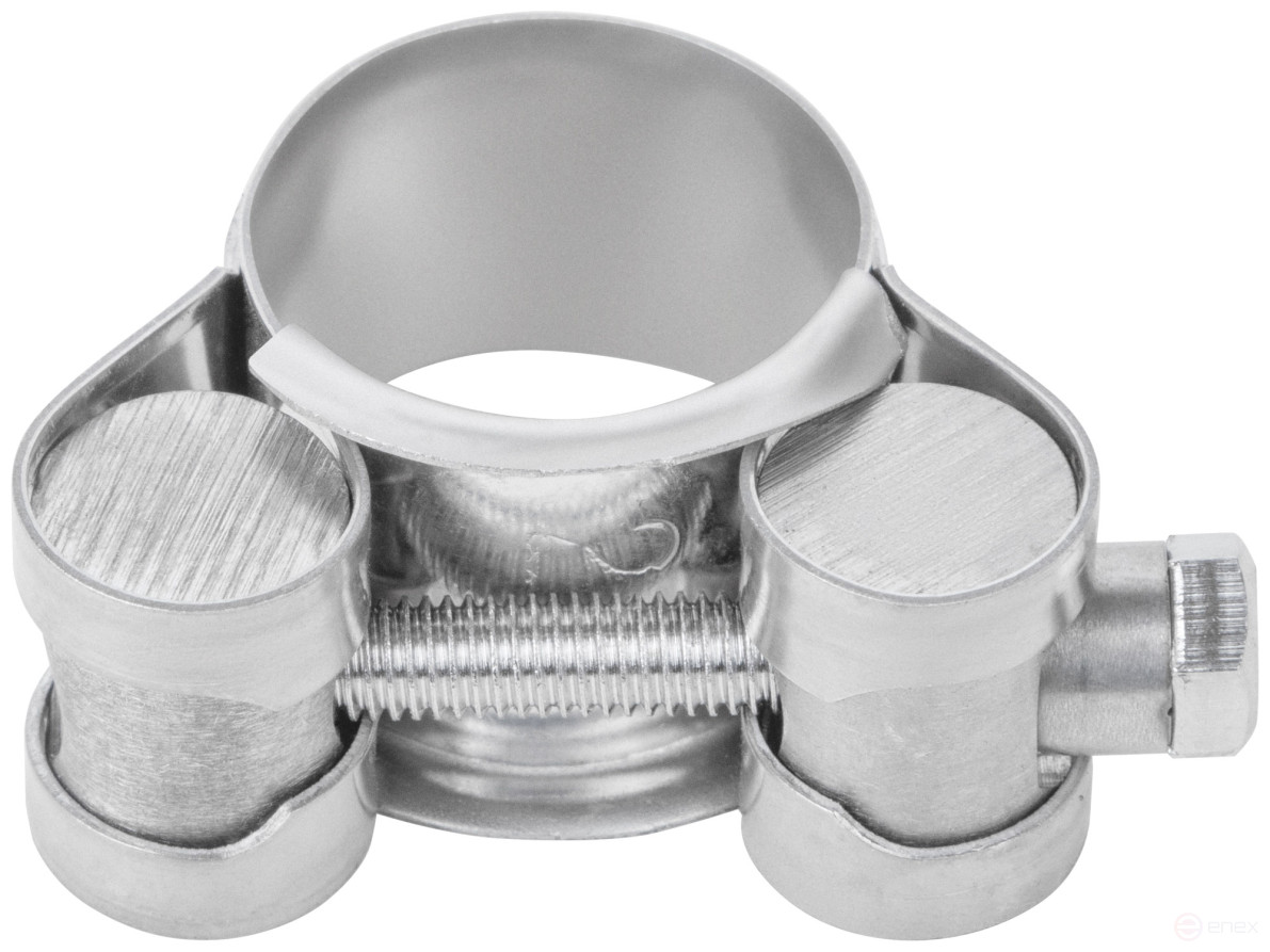 The clamp is a crimping power hinge, stainless steel.steel 20-22 mm