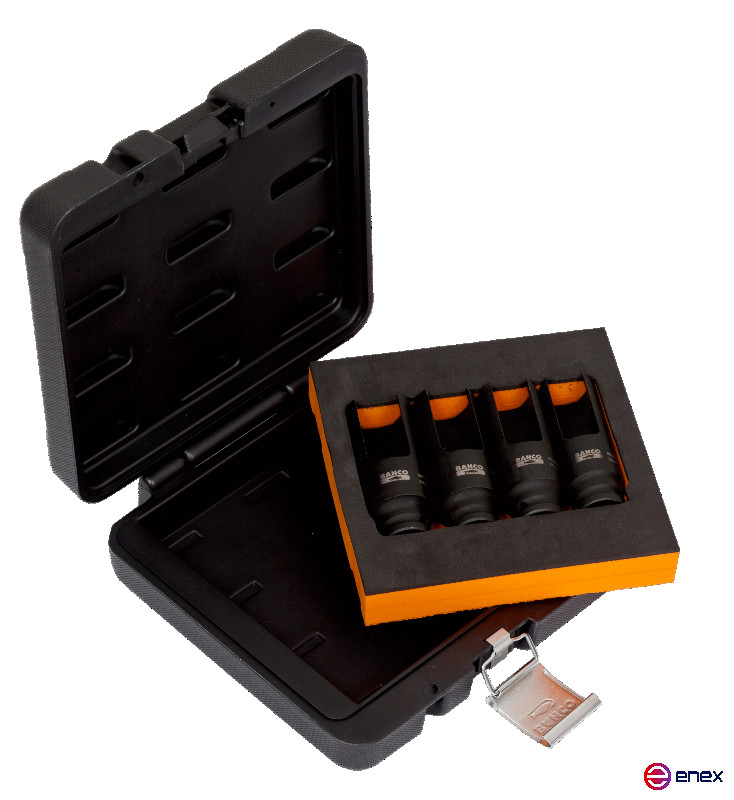 Set of heads for injection nozzles: 25, 27, 29 and 30 mm