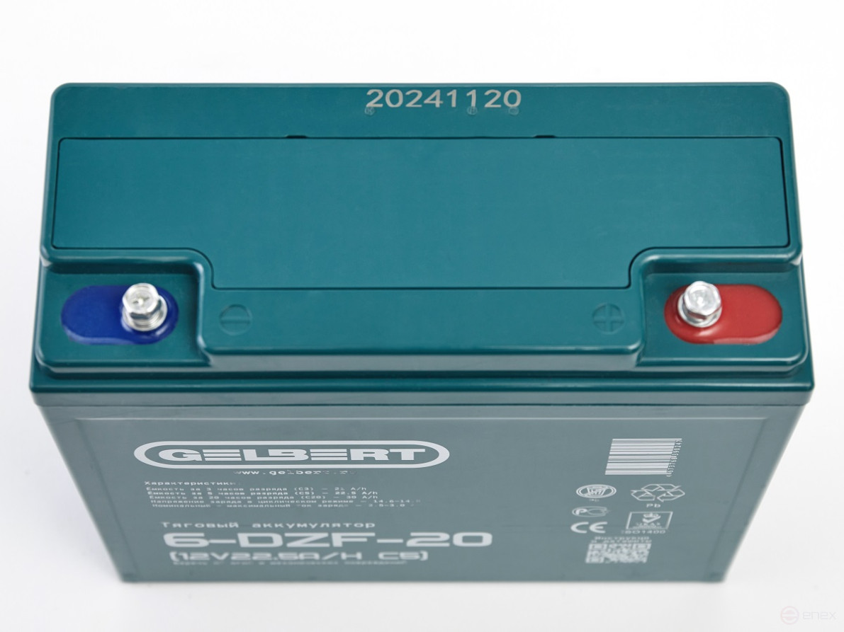 Тяговый аккумулятор Gelbert 6-DZF-20 (12V22.5A/H C5)