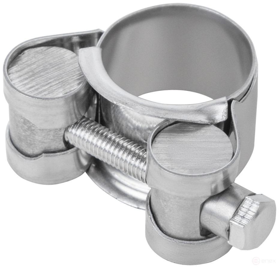 The clamp is a crimping power hinge, stainless steel.steel 20-22 mm