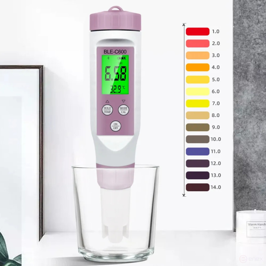 Тестер для воды цифровой тестер BLE-C600 7в1 с Bluetooth