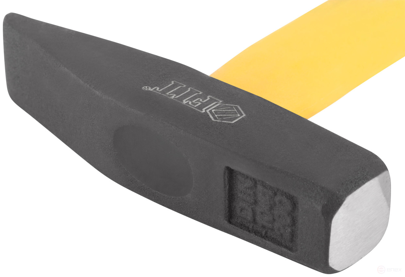 Молоток кованый, фиберглассовая усиленная ручка, антивибрационные накладки, Профи 200 гр.