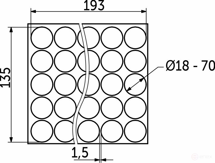 Заглушка самоприлипающая к эксцентрику белый шагрень (02) AKS (лист-70шт.)