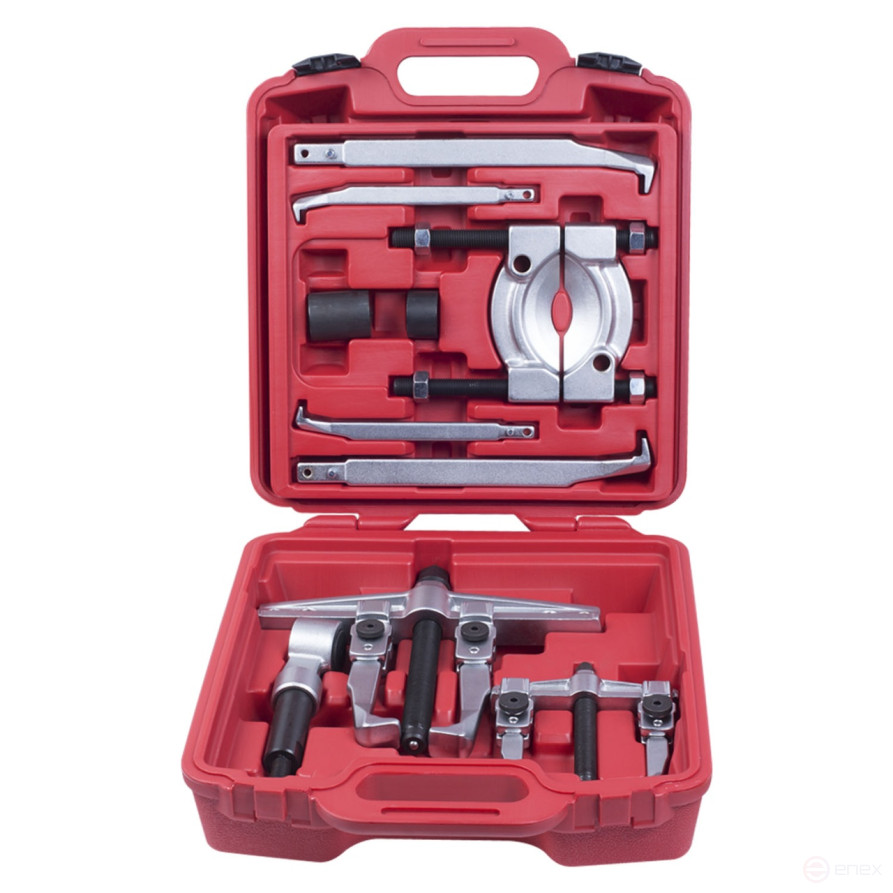 Bearing puller 30 t, 2-gripper, segment type, case, 14 items MASTAK 104-12030C