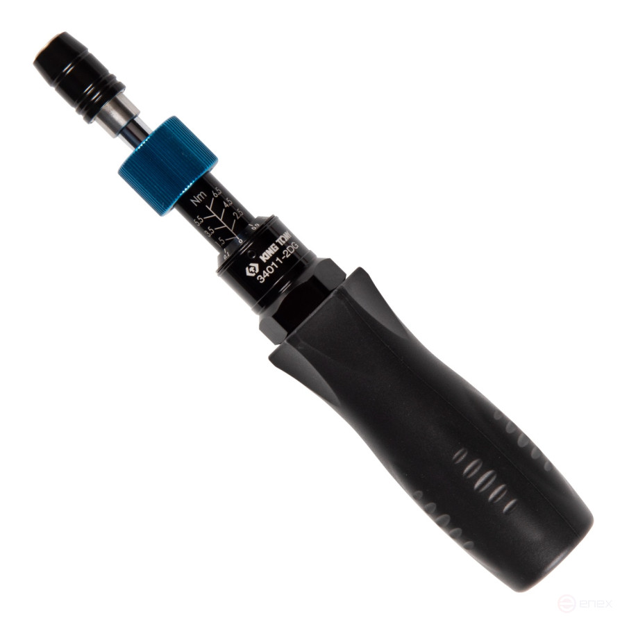 "BIT" series torque screwdriver, 1/4", 1.5-6.5 Nm, for left and right threads, KING TONY 34011-2DG case