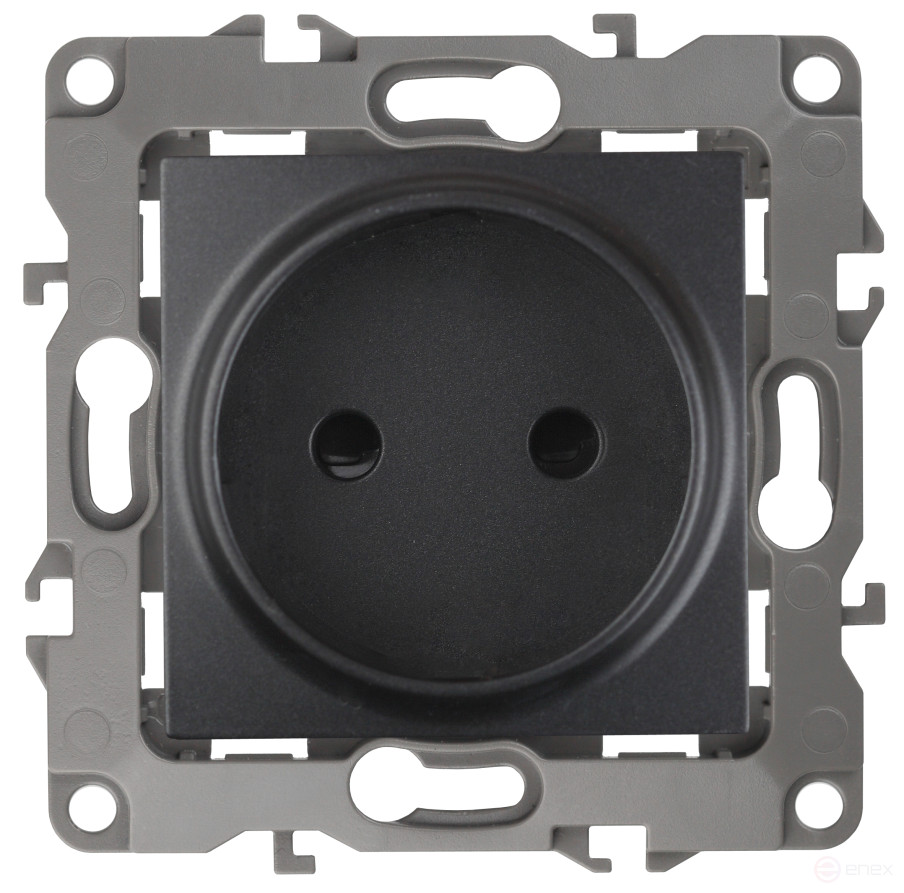 Розетка ЭРА Серия 12 12-2105-05 2P 16A-250В IP20 антрацит