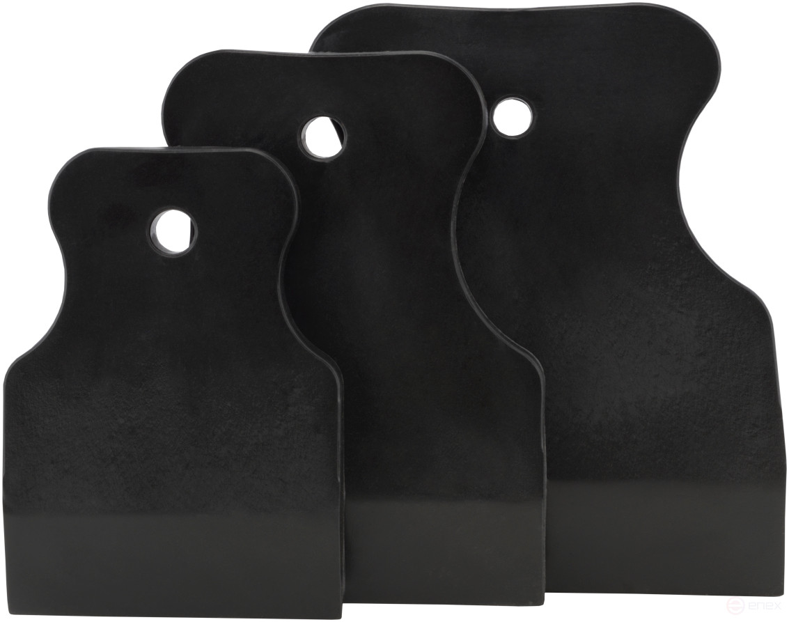 Set of rubber spatulas (60/80/100mm)(black) BERIL