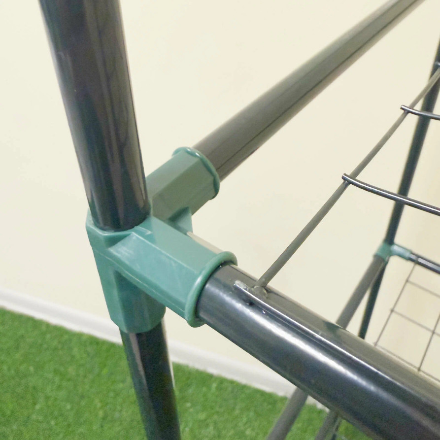 Connecting tee corner for greenhouse (10 pieces), green