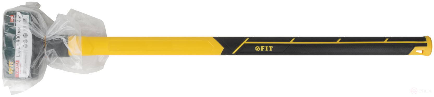 Forged sledgehammer, reinforced fiberglass handle 900 mm, 4 kg