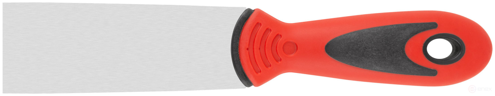 Spatula, stainless steelsteel, rubberized handle 40 mm