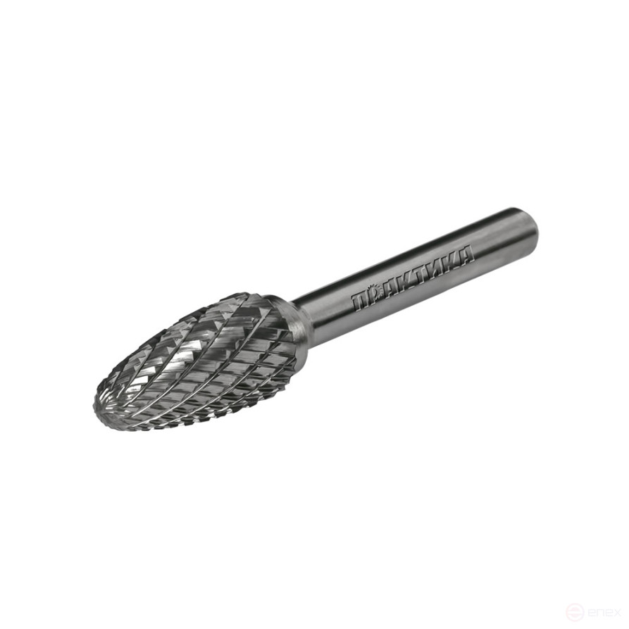 Борфреза твердосплавная ПРАКТИКА тип F параболическая,12 х 25 мм, хвостовик 6 мм (644-498)