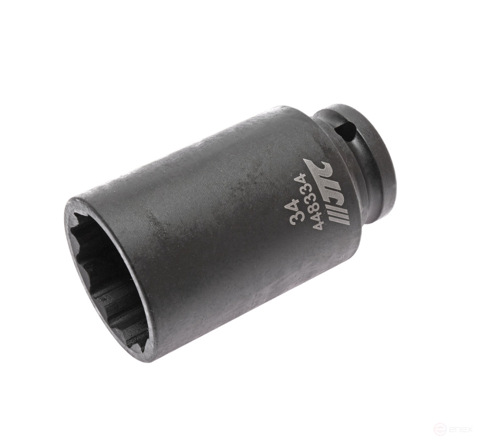 Головка торцевая 1/2" 34мм 12-ти гранная ударная тонкостенная L=82мм JTC