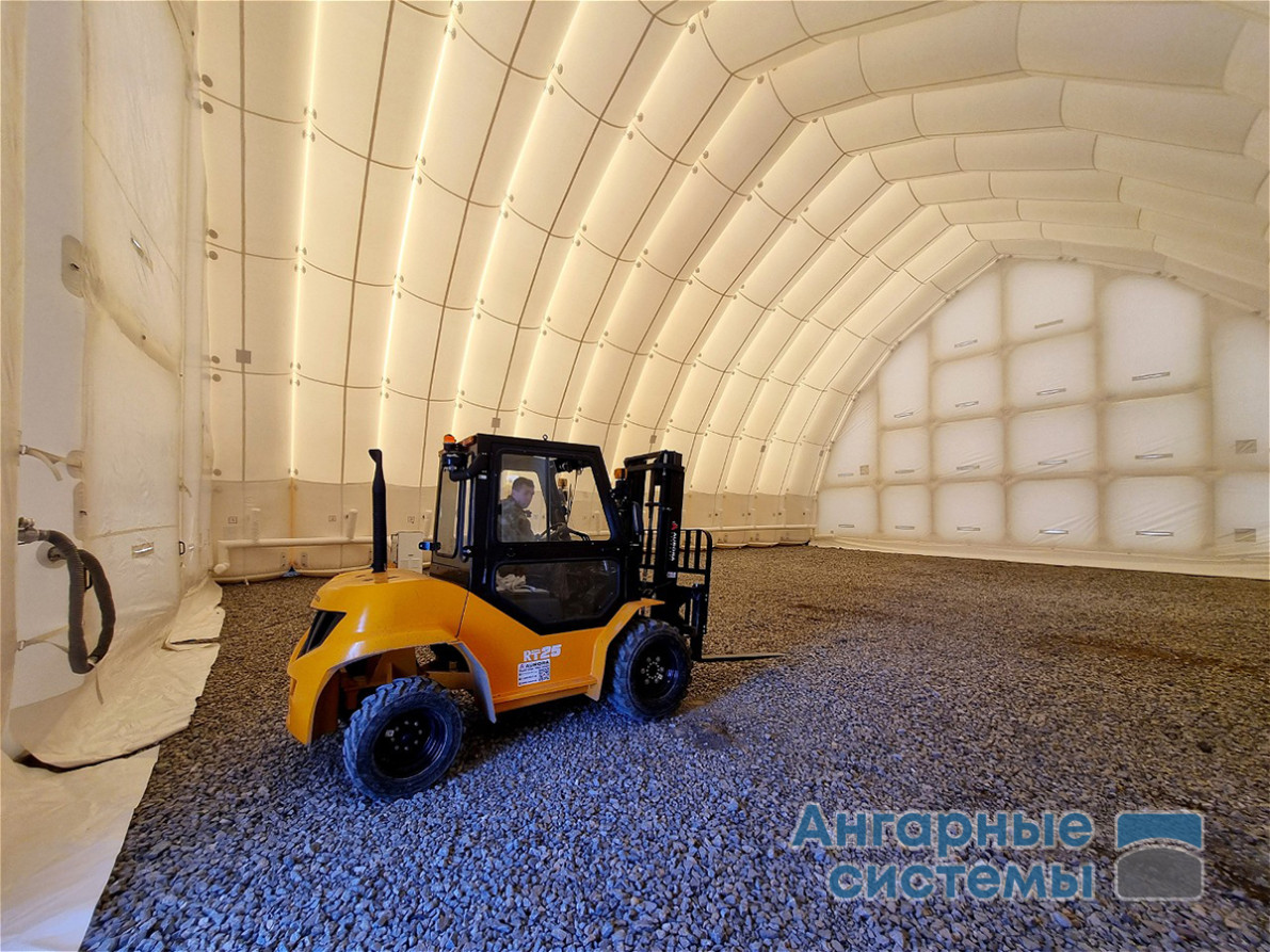 Monomakh pneumatic frame garage hangar with 7 m gate