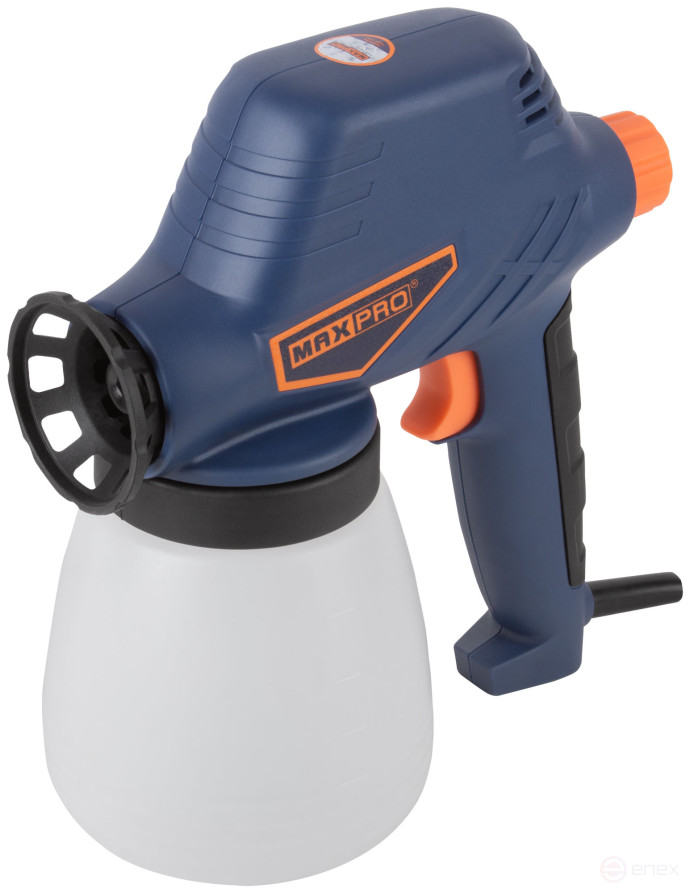 MAX-PRO Electric Spray gun 80 W; 0.8 mm; 800 ml; 30 din/sec; 280 ml/min; 1.1 kg; box