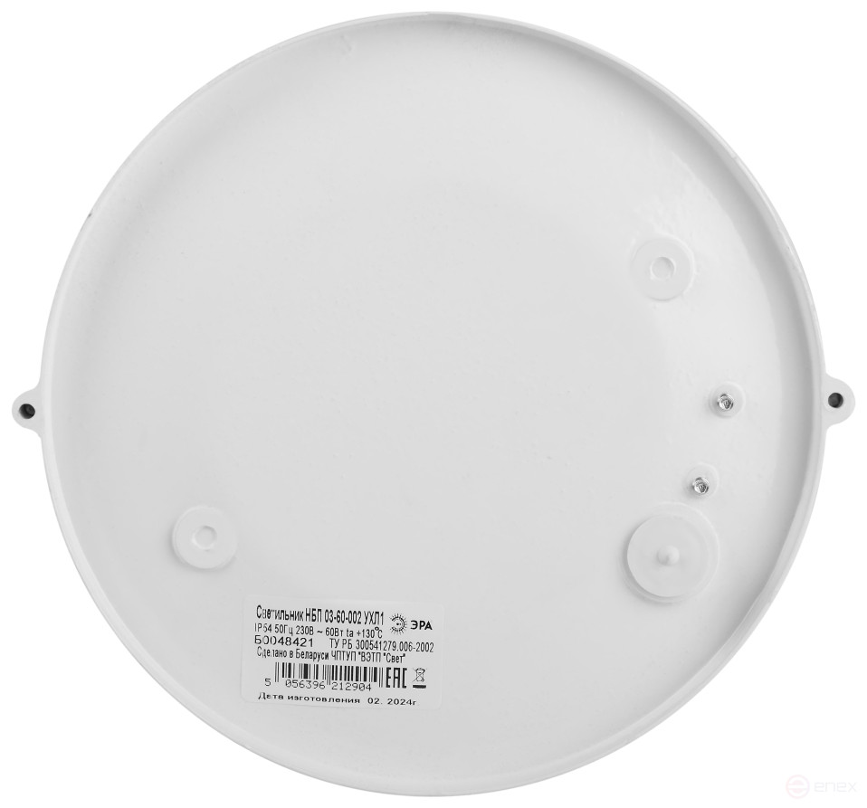 Lamp ERA NBP 03-60-002 Aquatermo aluminum/glass grille IP54 E27 max 60W D176 circle white