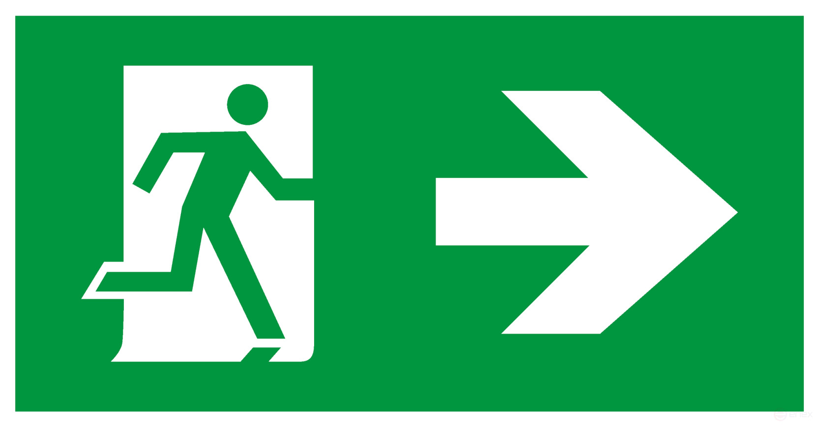 Пиктограмма ЭРА INFO-SSA-128 бэклит 259x128мм Человек-стрелка зеленая SSA-103