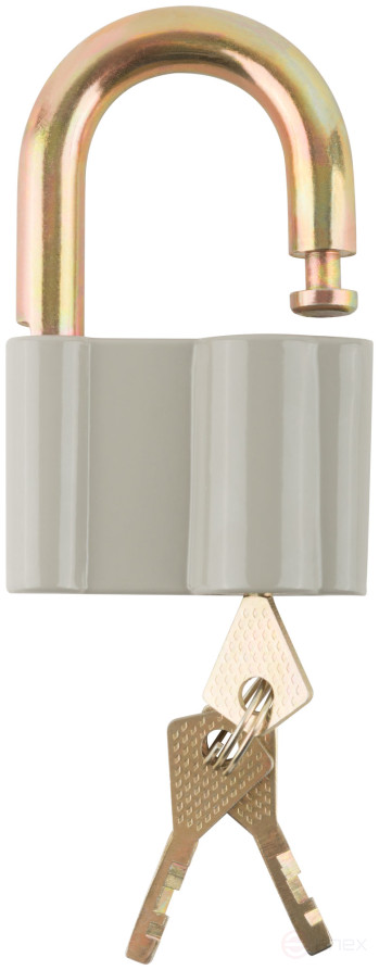 Padlock, aluminum alloy body 65x44 mm, steel shackle 12 mm