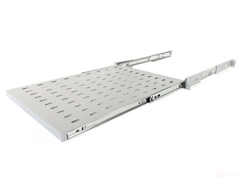 TSS3-450-RAL7035 Sliding shelf with 19" mounting, depth 450 mm, load up to 20 kg, for TTB cabinets 600-1200mm deep, color gray (RAL 7035)
