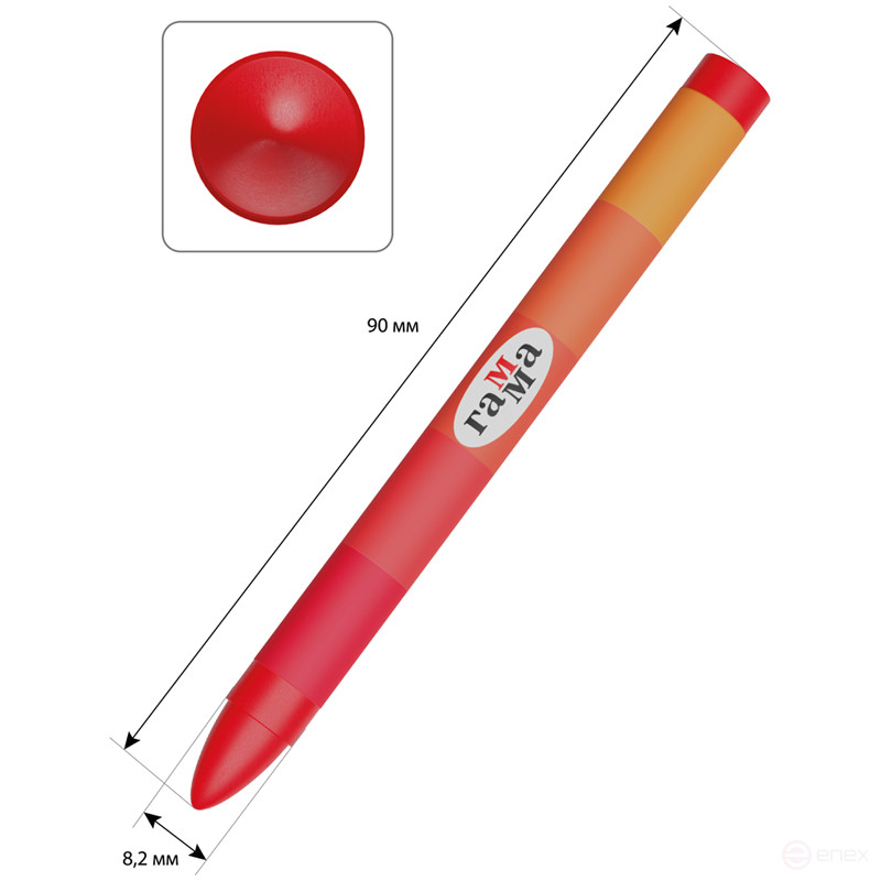 Wax crayons Gamma "Cartoons", 12 colors, round, cardboard. packaging, European weight NEW