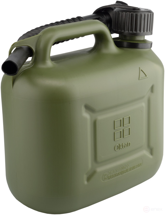 Канистра 5л "АвтоDело" для ГСМ усиленная пластик ВП (с заливным устройством) 42905