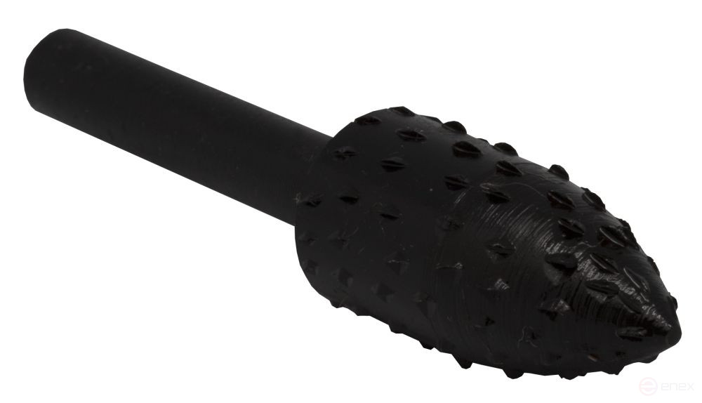 Wooden PRACTICE steel ball, parabolic elongated 13 x 28 mm, tail 6 mm, blister (648-403)