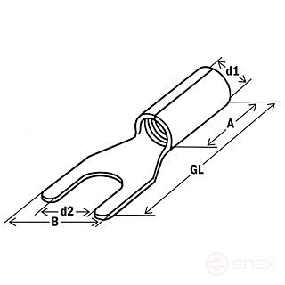 Cable tip with 1.5-2.5 M6 plug (pack.100 pcs)