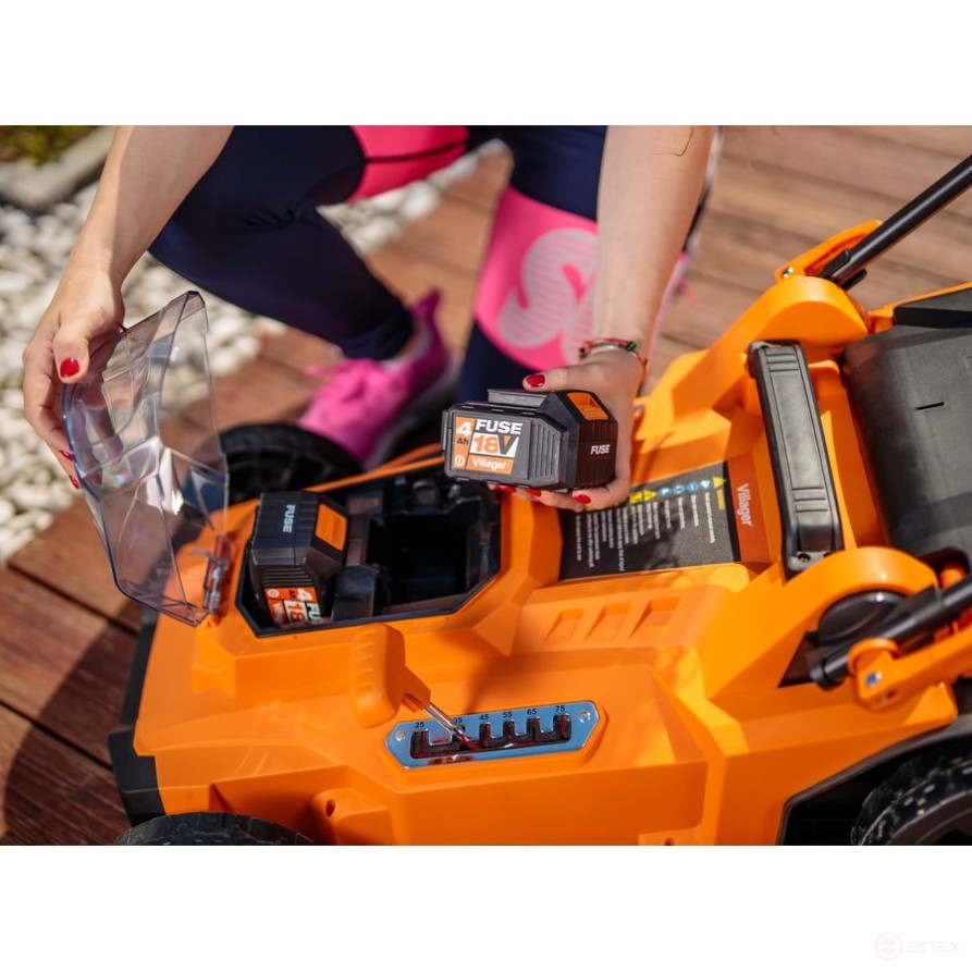 Аккумуляторная газонокосилка Villager VILLY 4340E-2BCB, бесщёточная