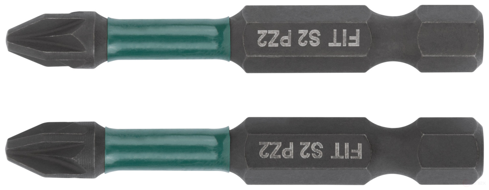 Биты кованые ударные, сталь S2, односторонние 50 мм PZ2, Профи 2 шт., блистер