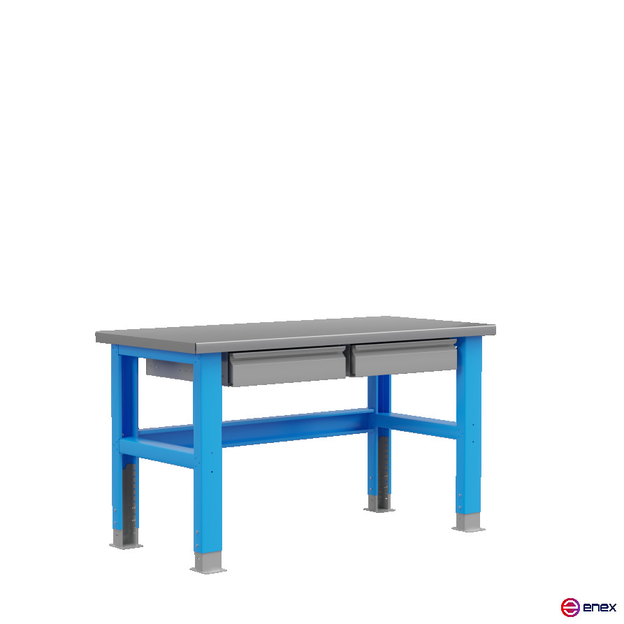 Industrial Metal Table 1500 mm PLC (RAL5015 and RAL7037) 115002