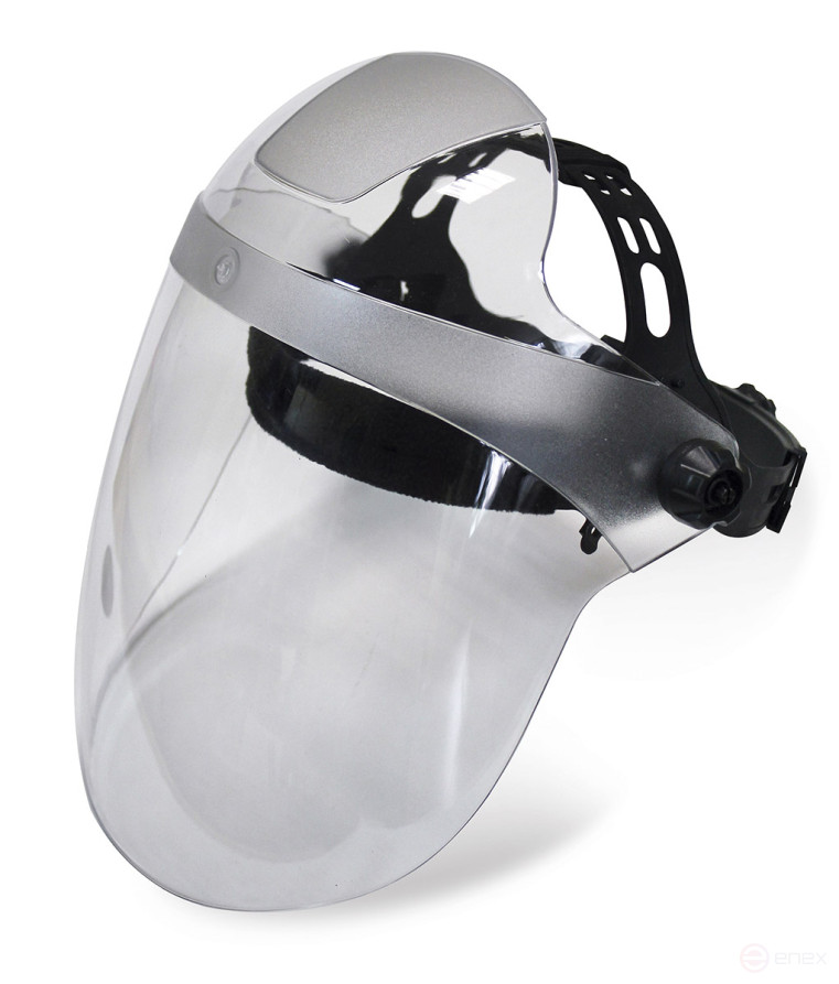 Щиток лицевой. Толщина экрана 2 мм. Наголовник с откидным механизмом